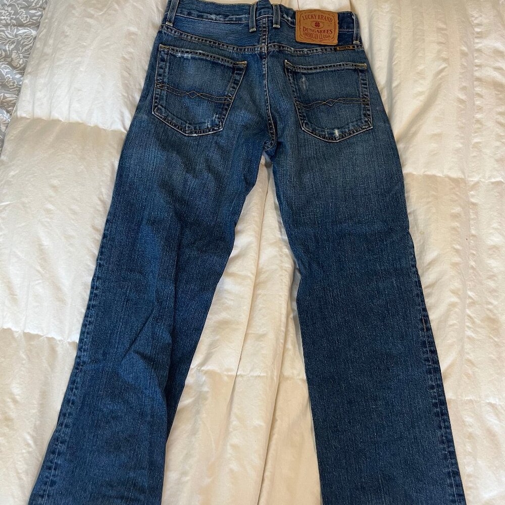 Lucky Brand Dungarees Trucker Straight Leg Jeans – Made in USA – Size 28